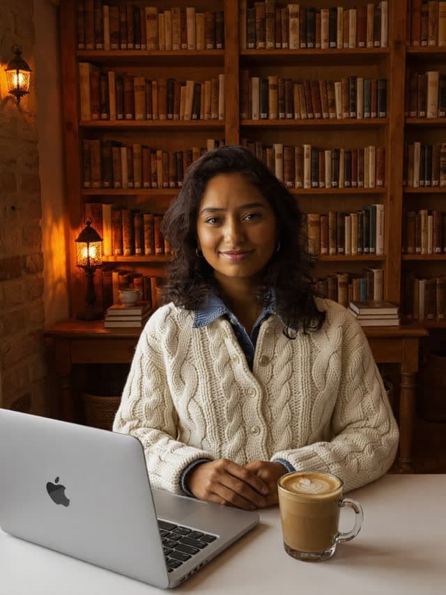 Priya in Library
